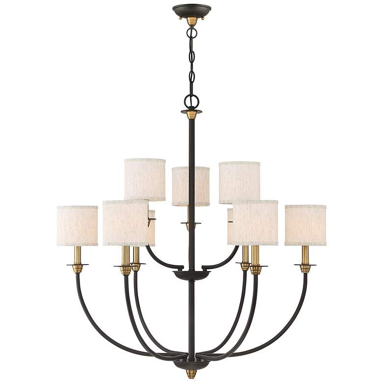 Quoizel Audley 33" Wide Old Bronze 9-Light Chandelier - #320A2 | Lamps Plus | Lamps Plus