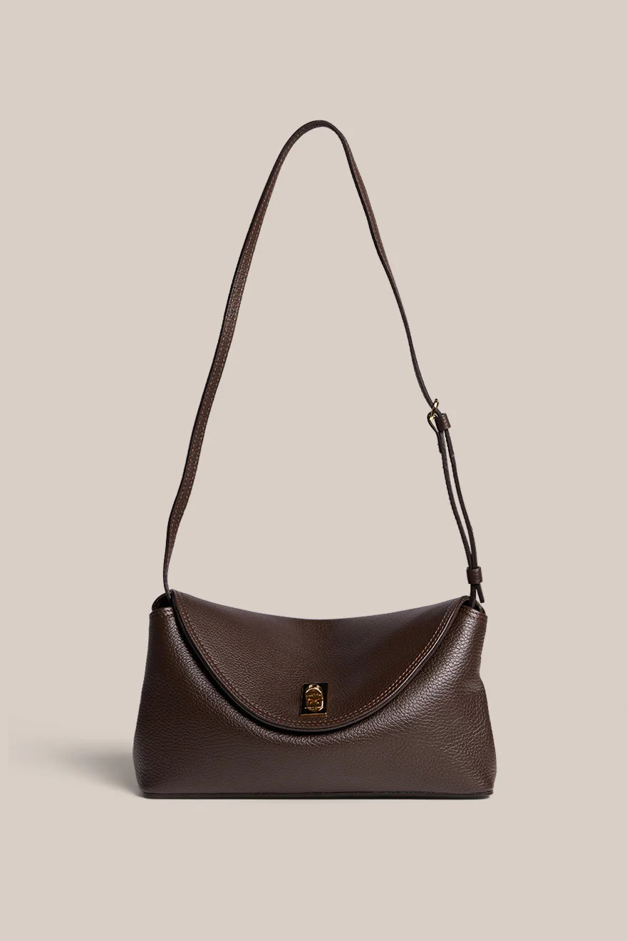 Sloane Dark Chocolate Leather Crossbody Clutch – VESTIRSI | VESTIRSI