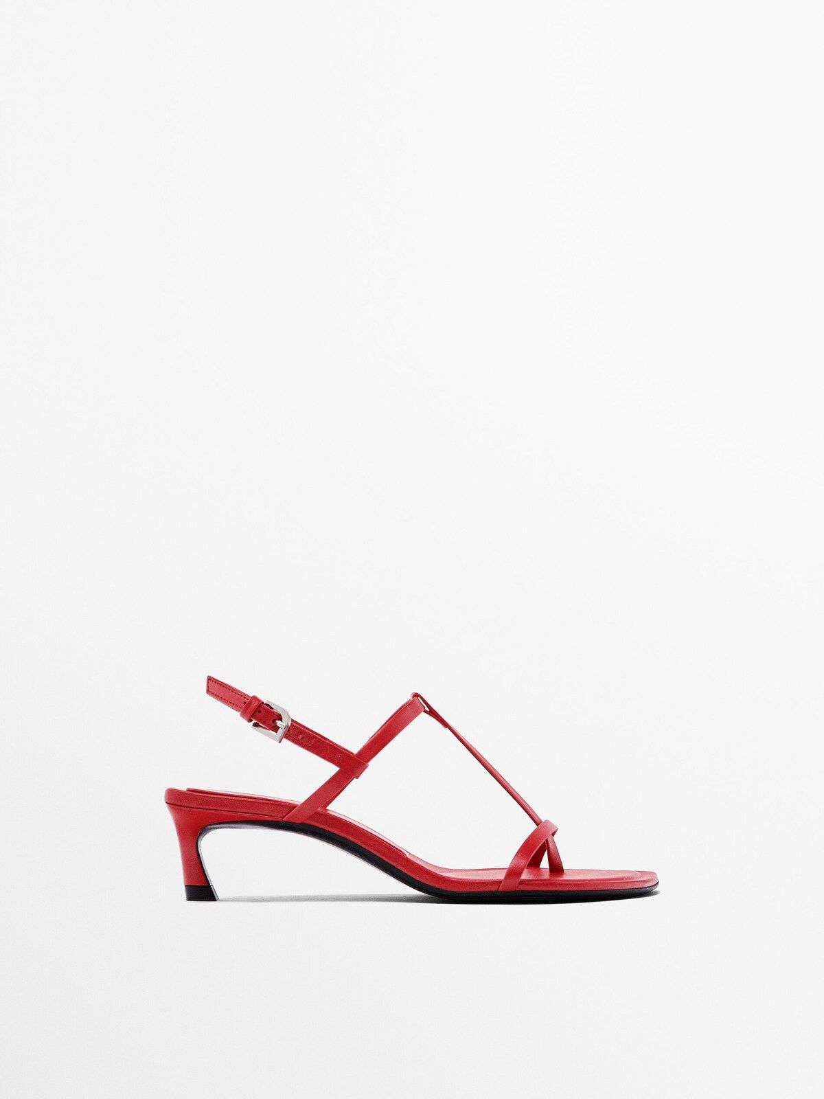 Red heeled sandals - Limited Edition | Massimo Dutti (US)