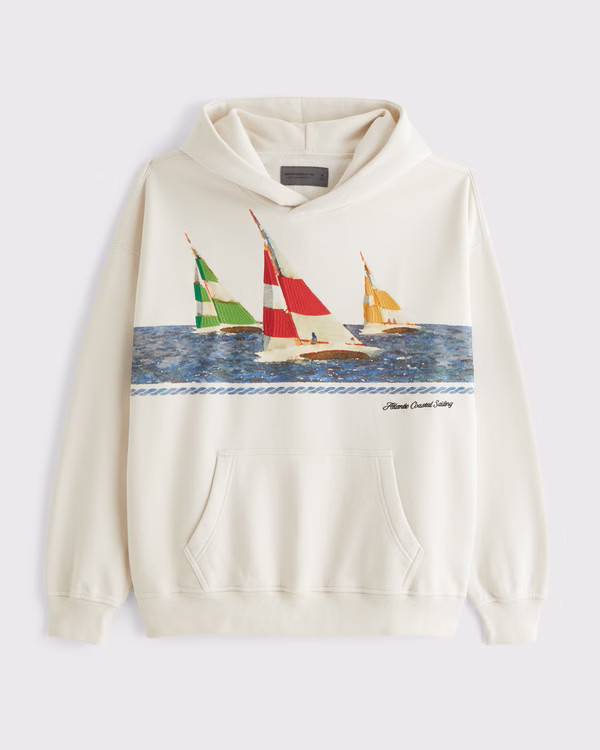 Men's Nautical Graphic Popover Hoodie | Men's New Arrivals | Abercrombie.com | Abercrombie & Fitch (US)