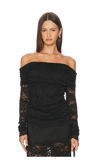 Romeo Lace Top in Black | Revolve Clothing (Global)