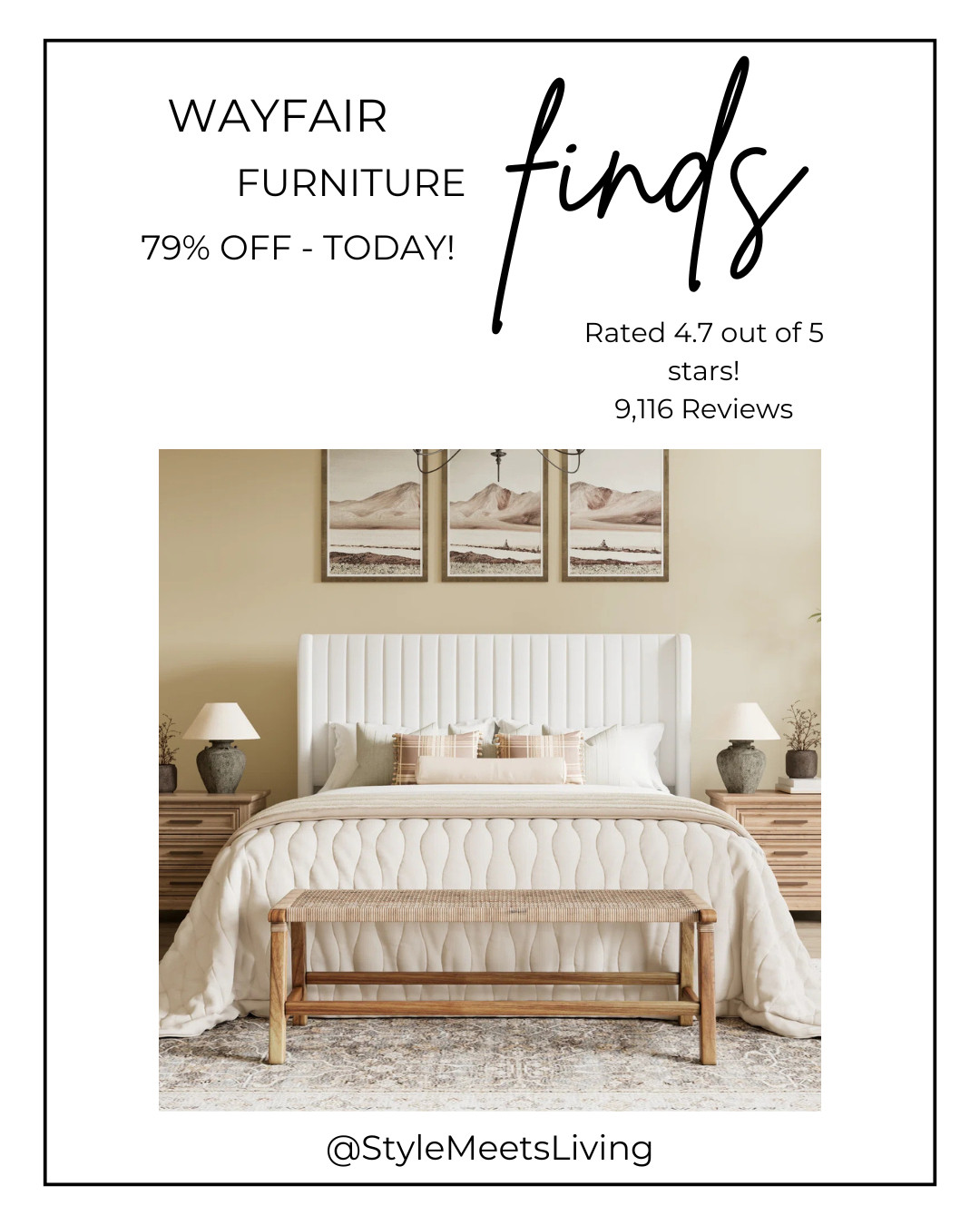 BESTSELLER! Transform your bedroom for less ✨ The Candler Velvet Upholstered Platform Bed with Wingback Headboard is a total statement piece—and today it’s an incredible 79% off! Don’t miss this limited-time deal before your favorite size or color sells out!

KEYWORDS:
velvet platform bed, wingback headboard bed, upholstered bed frame, bedroom furniture sale, luxury bedroom decor, modern bed design, affordable bedroom upgrade, upholstered platform bed, cozy bedroom ideas, furniture clearance deal 

 #LTKMothersDay #LTKHome #LTKSaleAlert