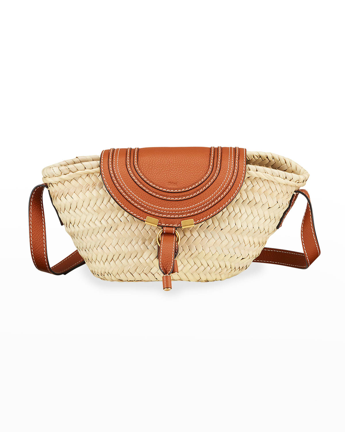 Marcie Small Raffia Crossbody Basket Bag | Neiman Marcus