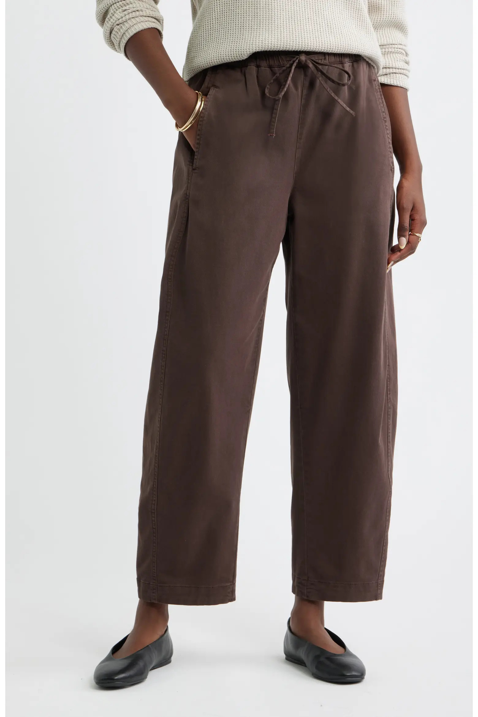 Caslon® Pull On Barrel Leg Ankle Pants (Women) | Nordstrom | Nordstrom