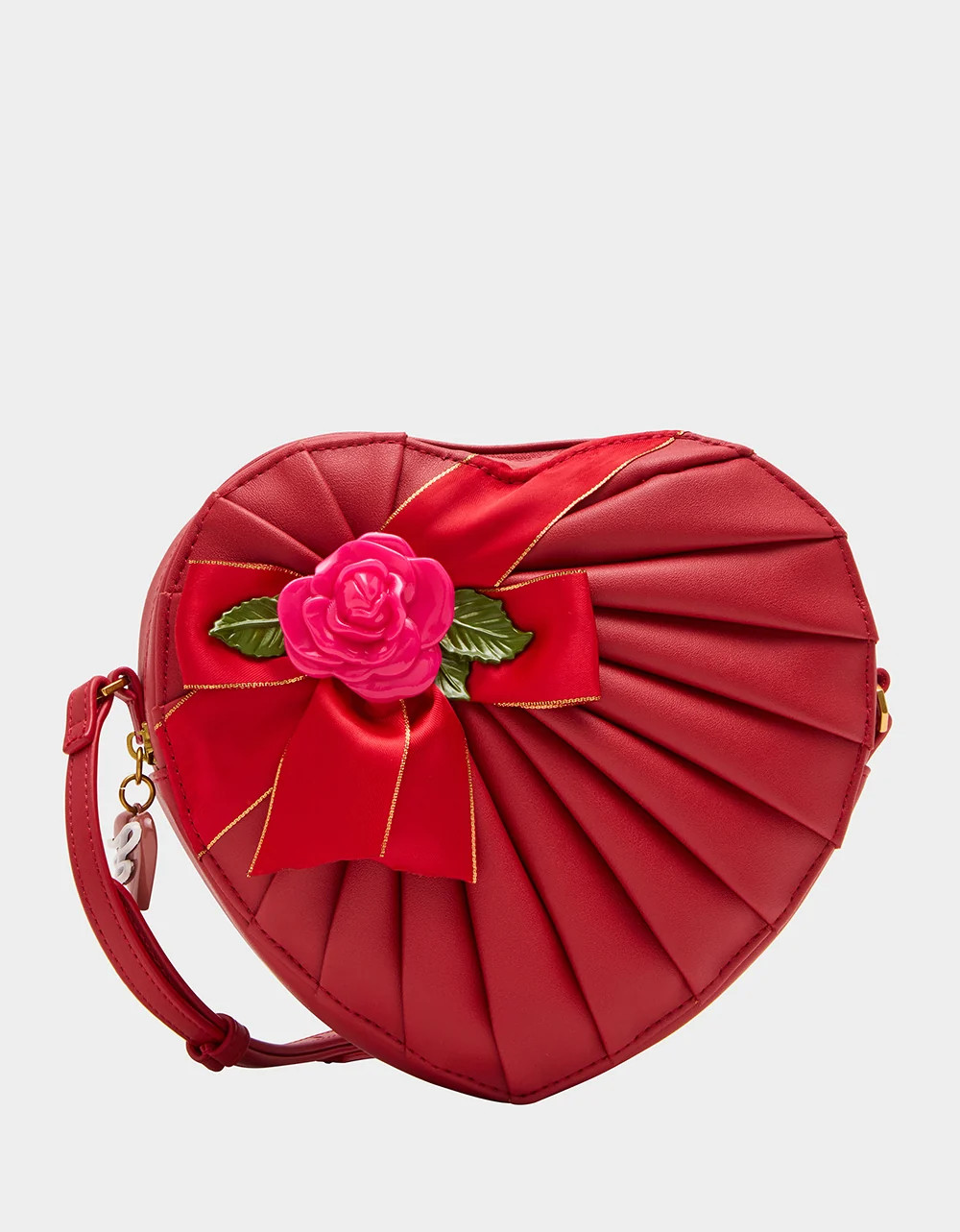 KITSCH RETRO ROMEO RED Women's Valentine's Day Heart Crossbody Handbag | Betsey Johnson