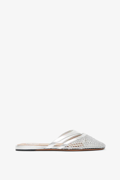 Infradito flat silver mules | Shop Savannahs (US)