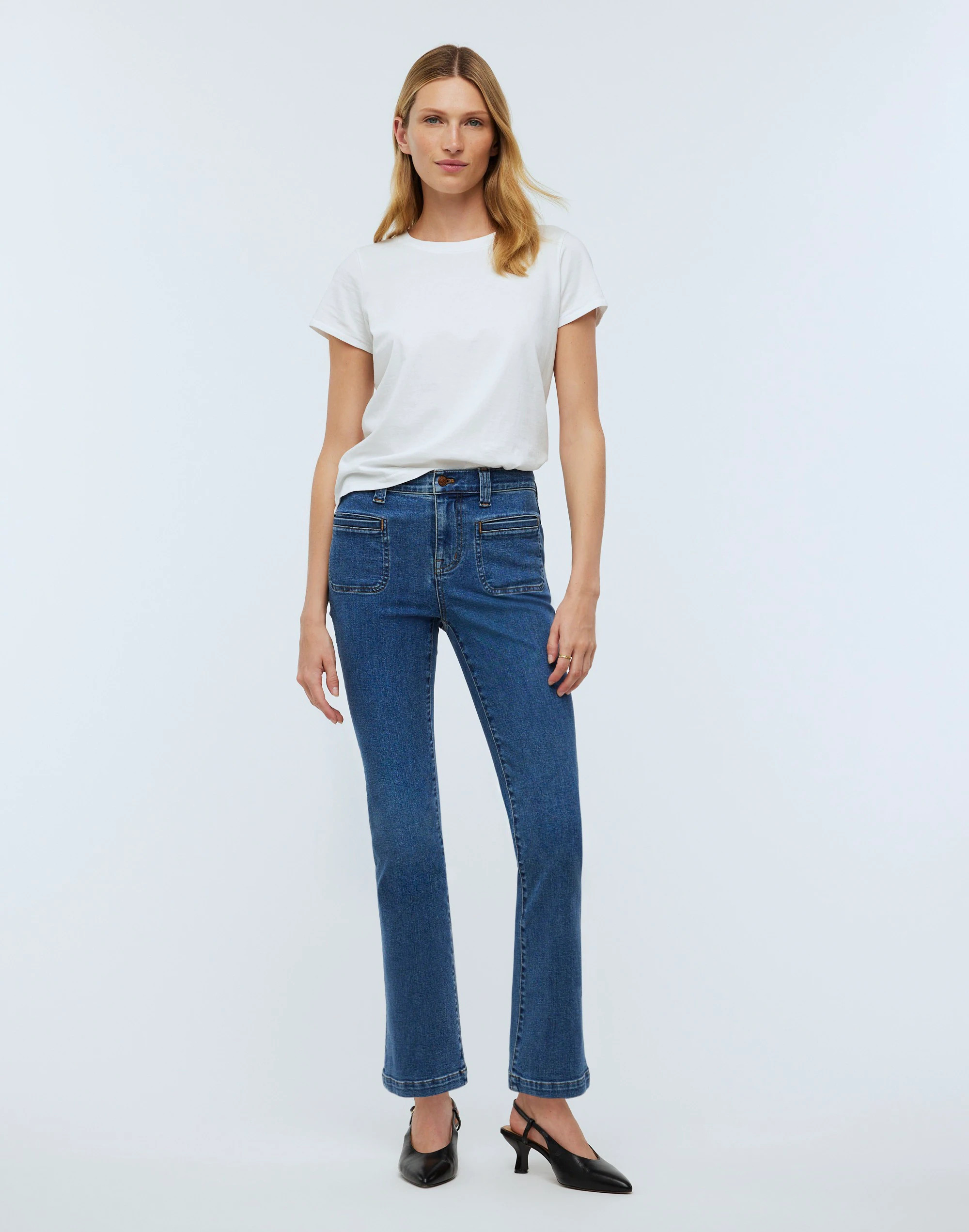 Kick Out Crop Jeans in Elkton Wash: Patch Pocket Edition | Madewell