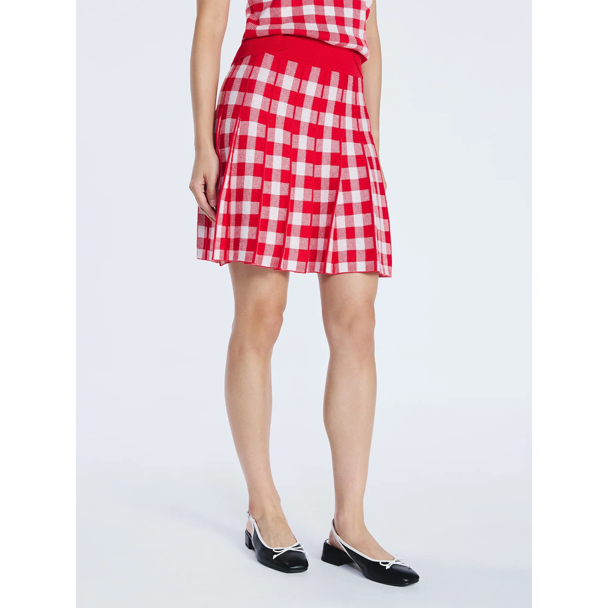 Free Assembly Women's Pleated Mini Sweater Skirt, Sizes XS-XXL | Walmart (US)