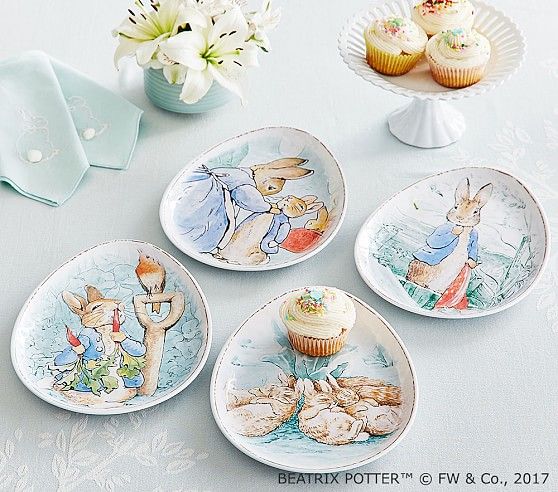 Beatrix Potter™ Egg Shaped Plates | Pottery Barn Kids
