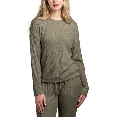 Hello Mello Women’s CuddleBlend Lounge Sweater Morning Matcha, Medium | Target