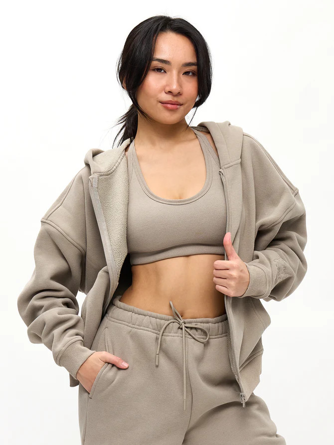 Plush Fleece Zip Hoodie | Buffbunny