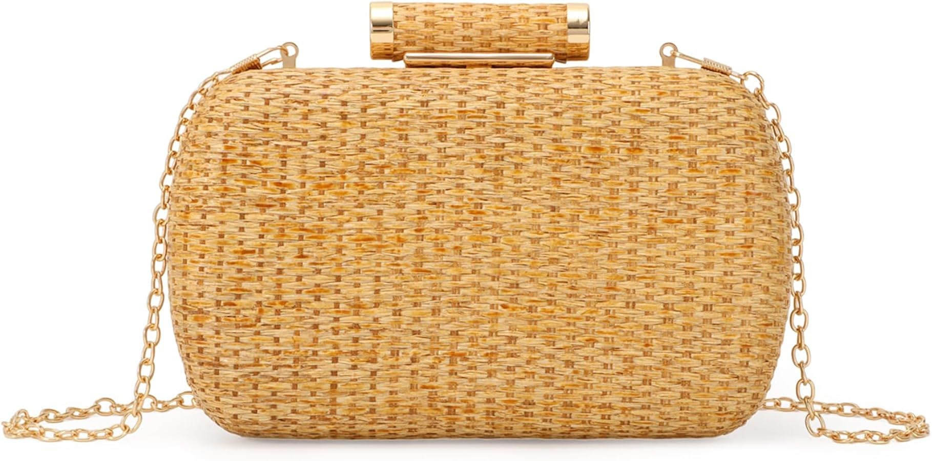 Small Straw Purse Clutch for Women,Woven Handbag Raffia Bag for Summer,Wicker Evening Bag for Par... | Amazon (US)