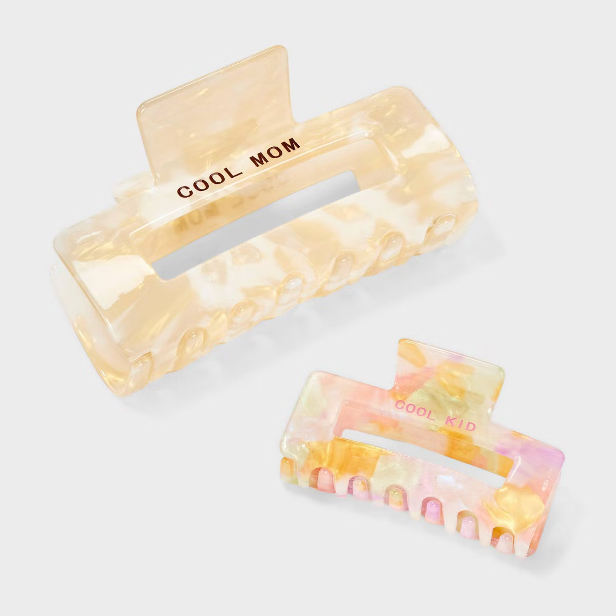 Cool Mom Cool Kid Claw Hair Clip Set 2pc - A New Day™ Multicolor | Target