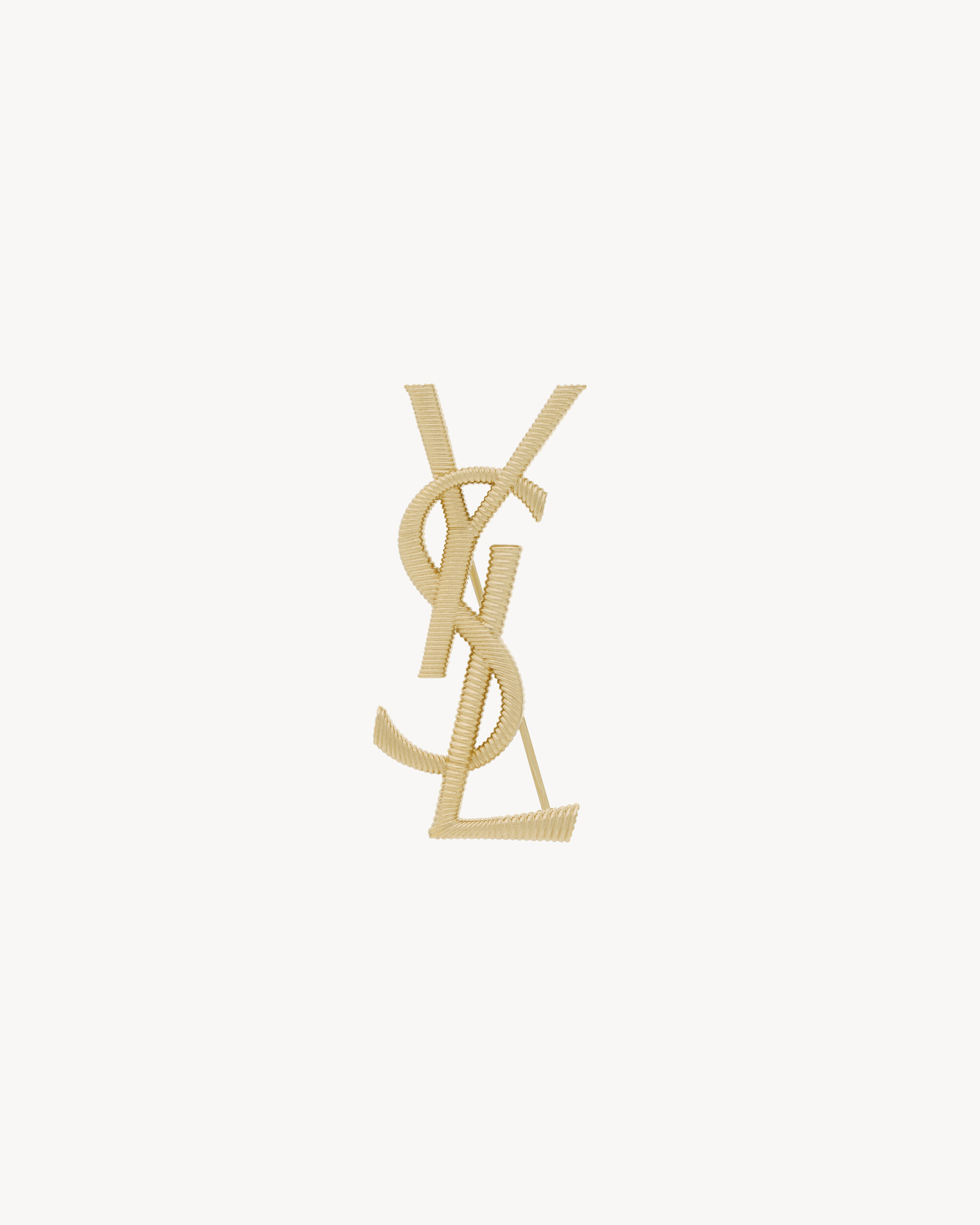Cassandre Brooch In Metal Yellow/gold One Size | Saint Laurent Inc. (Global)