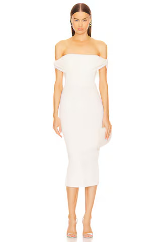 Michael Costello x REVOLVE Laurence Midi Dress in Ivory from Revolve.com | Revolve Clothing (Global)