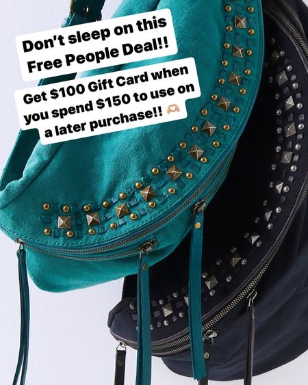 💜HUGE Free People Deal!!!💜

Get $100 Gift Card when you spend $150 to use on a later purchase!! 🫶🏼

Snagging this beautiful boho belt bag in turquoise from the deal!

#FreePeople #Deal #GiftCard #FrimgeBag #Boho #BohoBag

#LTKsalealert #LTKitbag #LTKGiftGuide