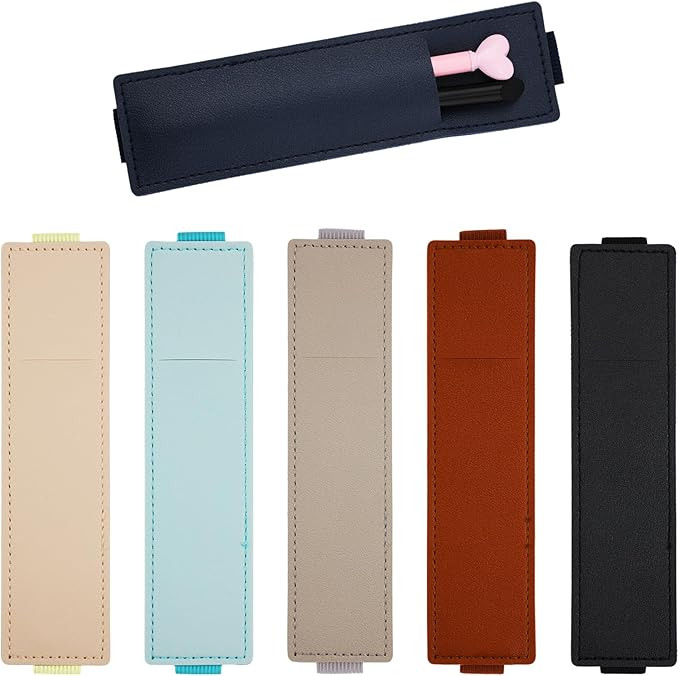 6pcs Pen Holder for Notebook, Elastic Band Pen Holders PU Leather Pen Sleeve Pouch Pocket Pen Cas... | Amazon (US)