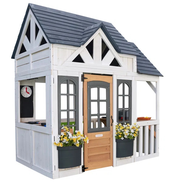 Lantana Lane Wooden Playhouse with Kitchen and Flap Door | Wayfair North America