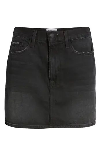 Women's Frame Le Mini Denim Skirt, Size 24 - Black | Nordstrom
