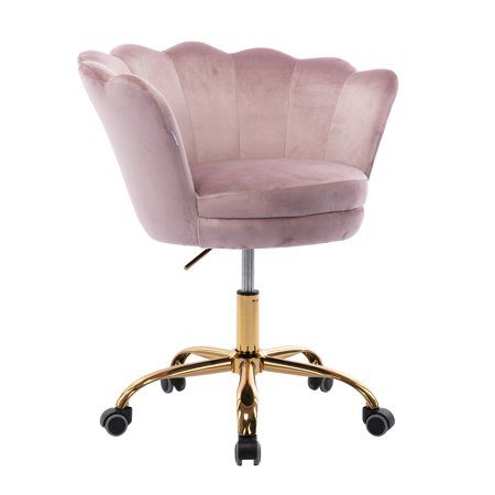 Velvet Office Chair 360° Swivel Adjustable Height Computer Desk Chair Ergonomic Task Chair Modern Le | Walmart (US)