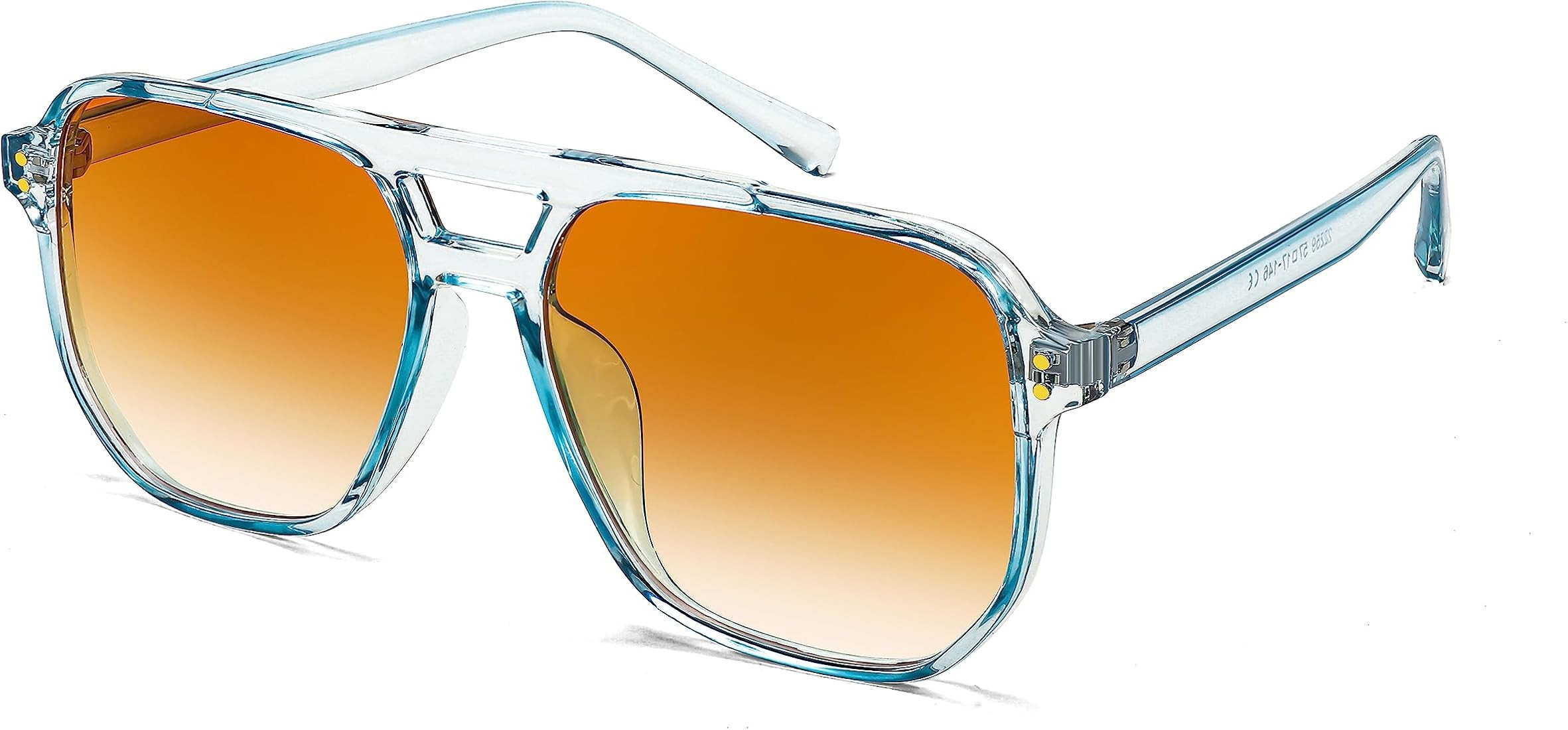 FEISEDY Retro Square Aviator Sunglasses Women Men 70s Vintage Trendy Plastic Frame Sun Glasses B2... | Amazon (US)