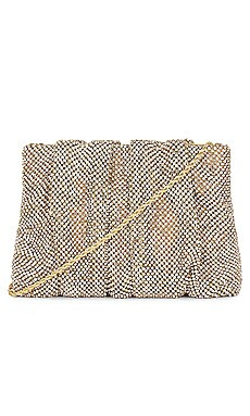 Loeffler Randall Crystal Gathered Flat Clutch in Gold from Revolve.com | Revolve Clothing (Global)