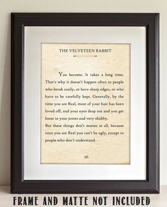 The Velveteen Rabbit  You Become  11x14 Unframed Art Book | Etsy | Etsy (US)