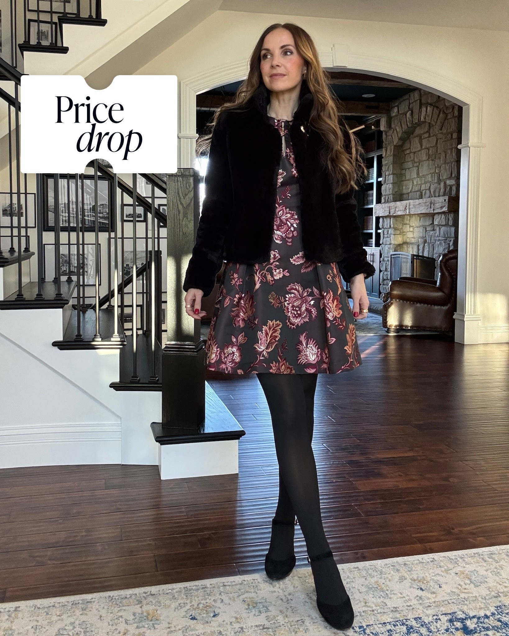 This gorgeous dress is on sale! Love pairing it with a fur coat for a fun night out! @dillards 

#LTKSaleAlert