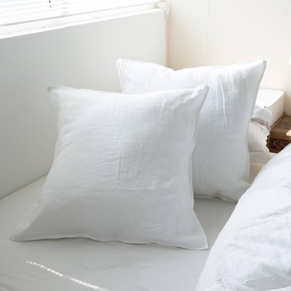 Simple&Opulence 100% Linen Euro Shams Double Stitching Craft (26''x26''), Pack of 2, Basic Style ... | Amazon (CA)