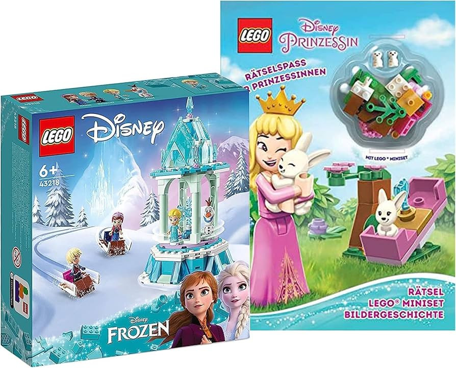 Lego Disney Princess Anna's and Elsa's Magic Carousel, Frozen Toy, Inspired by Frozen Ice Palace ... | Amazon (US)