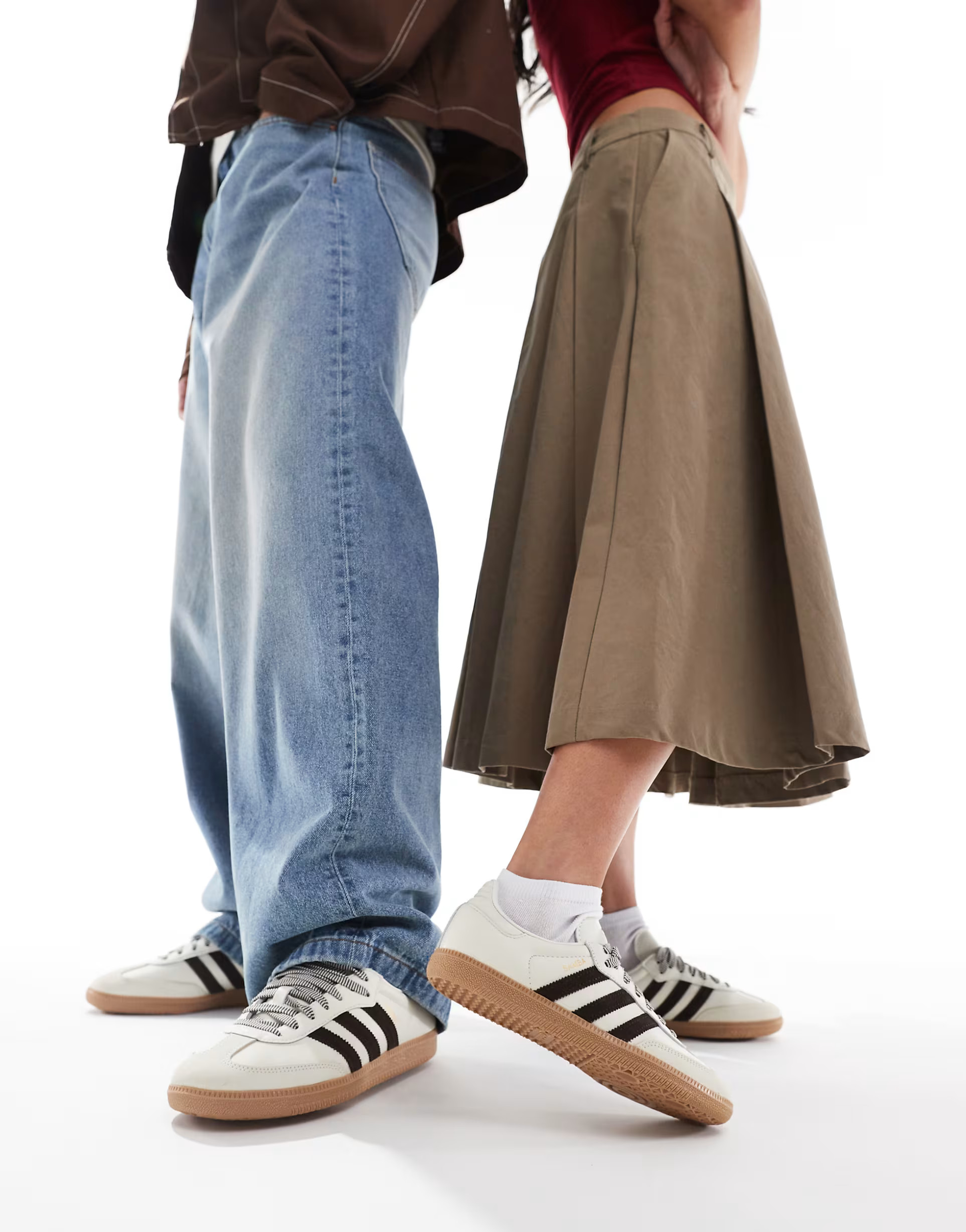 adidas Originals Samba OG trainers in cream and dark brown | ASOS (Global)