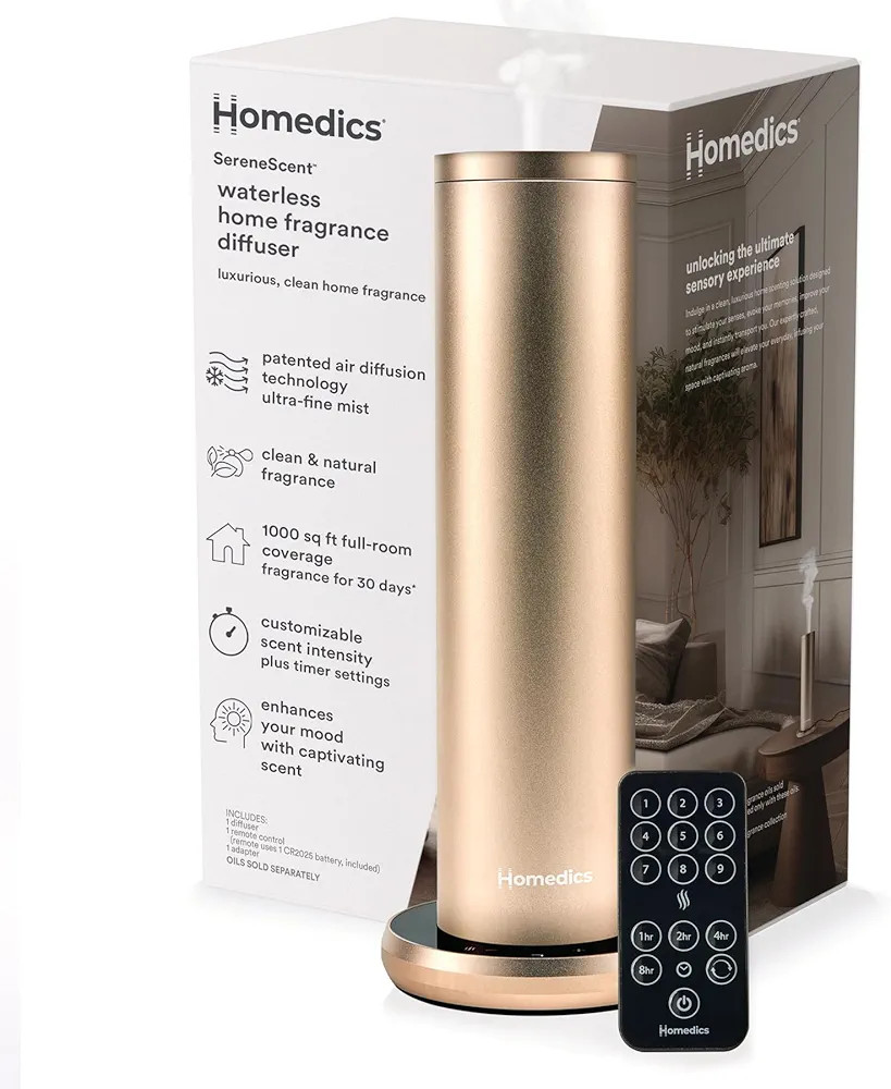 Homedics SereneScent Waterless Home Fragrance Diffuser, Use with Homedics SereneScent Oil (Sold S... | Amazon (US)