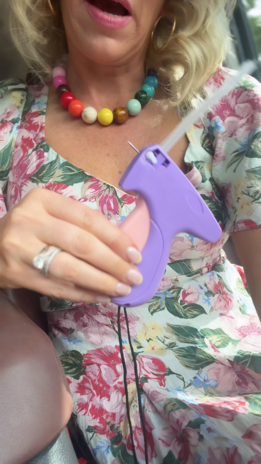 Stitch gun for clothing on sale under $20 and over 5,000 five star reviews 
Works in a pinch to tack down anything and isn’t permanent

#LTKootd #LTKMothersDay #LTKOver40