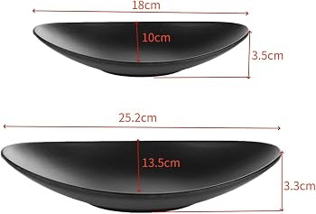 2 Pcs Black Jewelry Dish Trinket Tray oval Perfume Vanity Tray Accessory Organizer Bowl | Amazon (US)