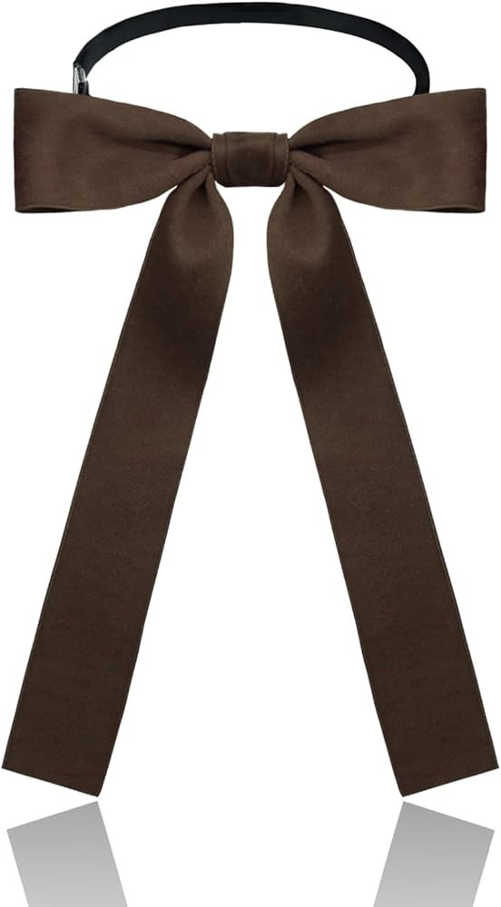 Western Bow Ties for Men Women, Black/Red Colonel Satin Ribbon String Bow Tie for Costume Uniform | Amazon (US)