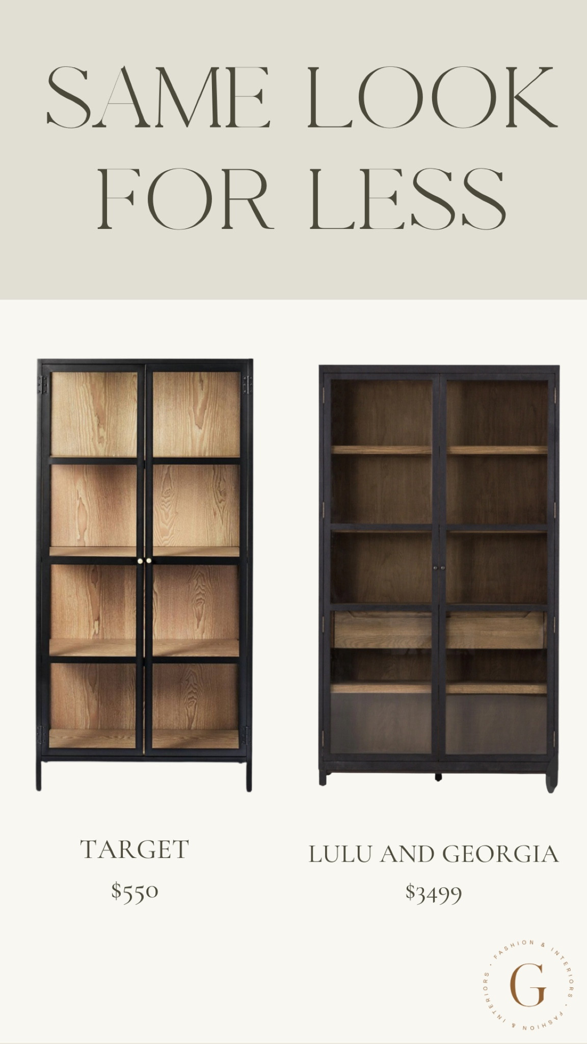 Same look for less
Cabinet
Target
Lulu and Georgia

#LTKhome #LTKSpringSale #LTKstyletip