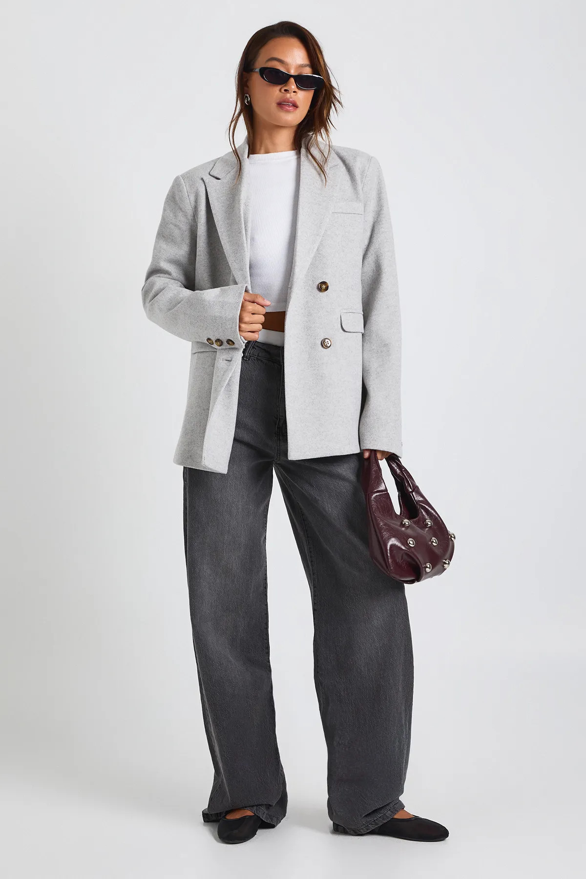 Tall Wool Oversized Tailored Blazer | boohoo (US & Canada)