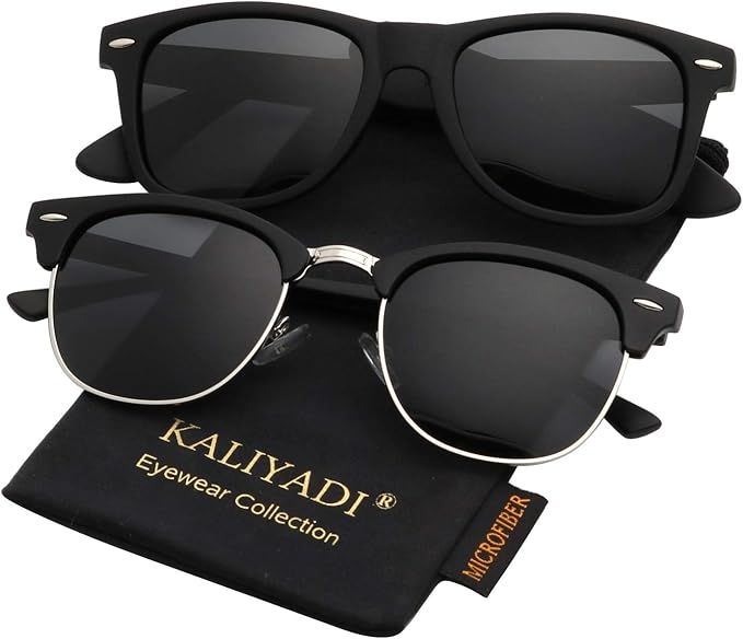 Polarized Sunglasses for Men and Women Semi-Rimless Frame Driving Sun glasses 100% UV Blocking | Amazon (US)