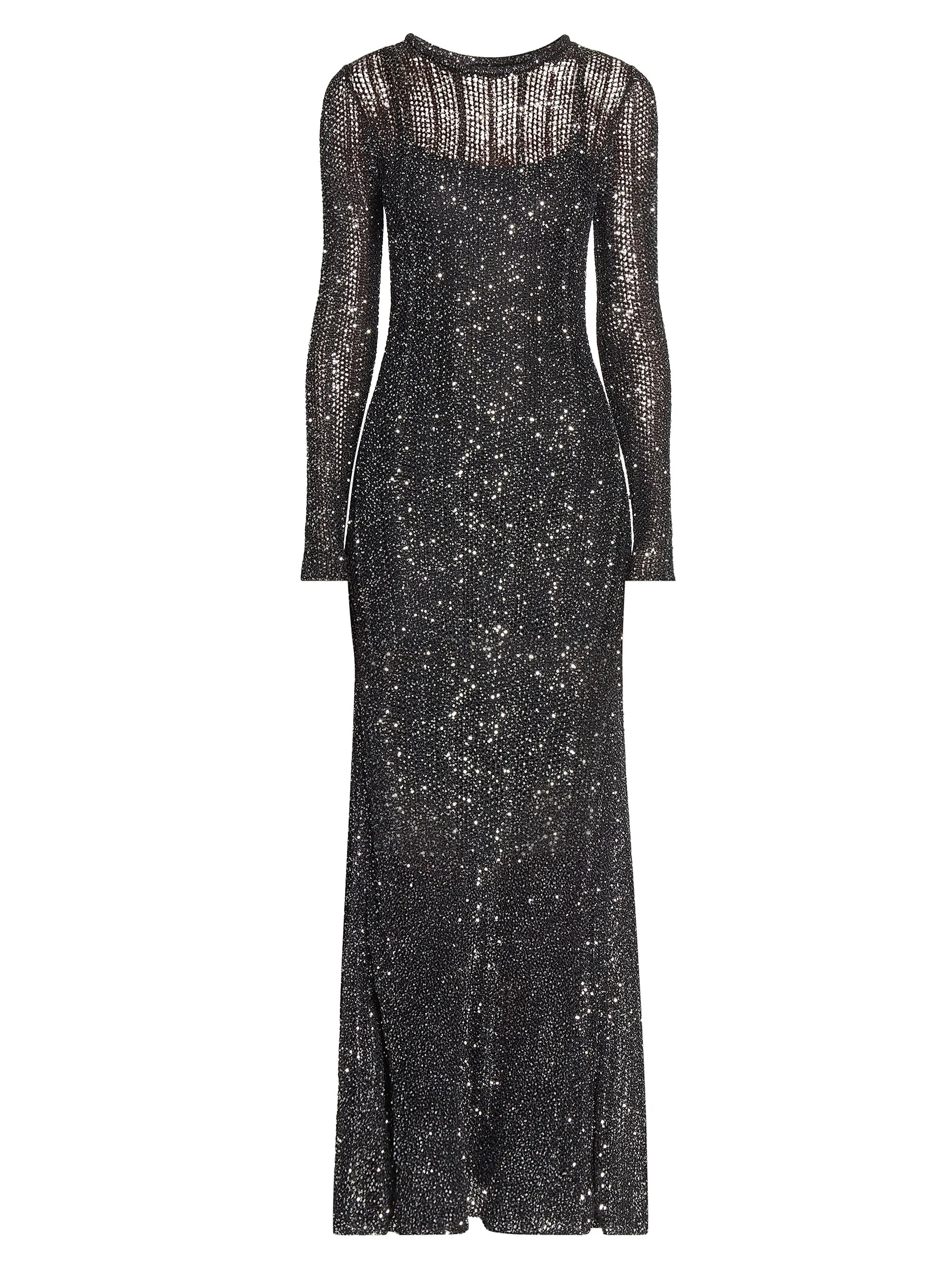 Sequined Long-Sleeve Gown | Saks Fifth Avenue