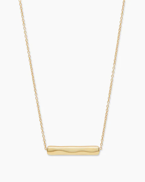 Bespoke Bar Adjustable Necklace (gold) (engravable) | Gorjana
