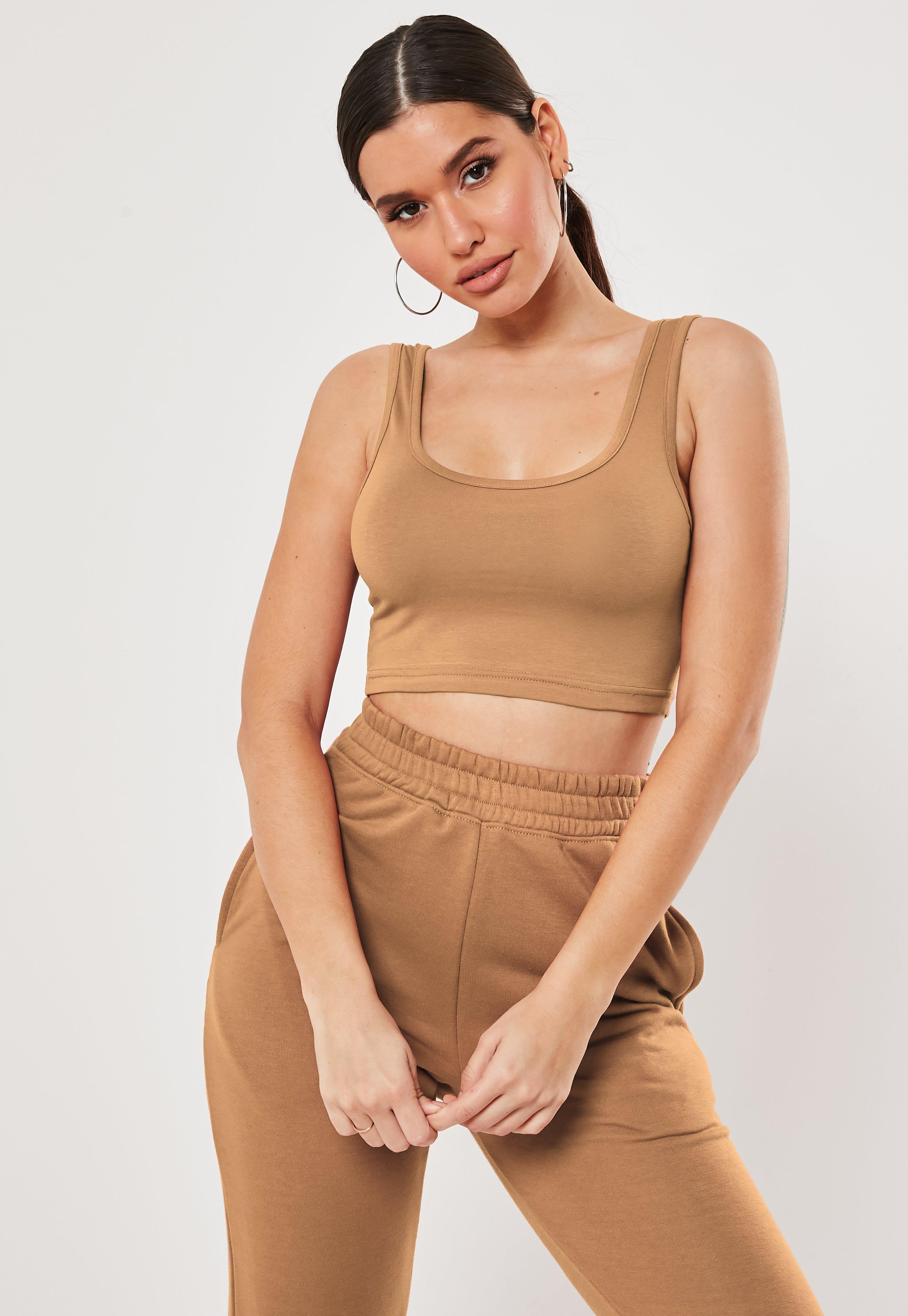 Missguided - Taupe Scoop Neck Jersey Bralet | Missguided (UK & IE)