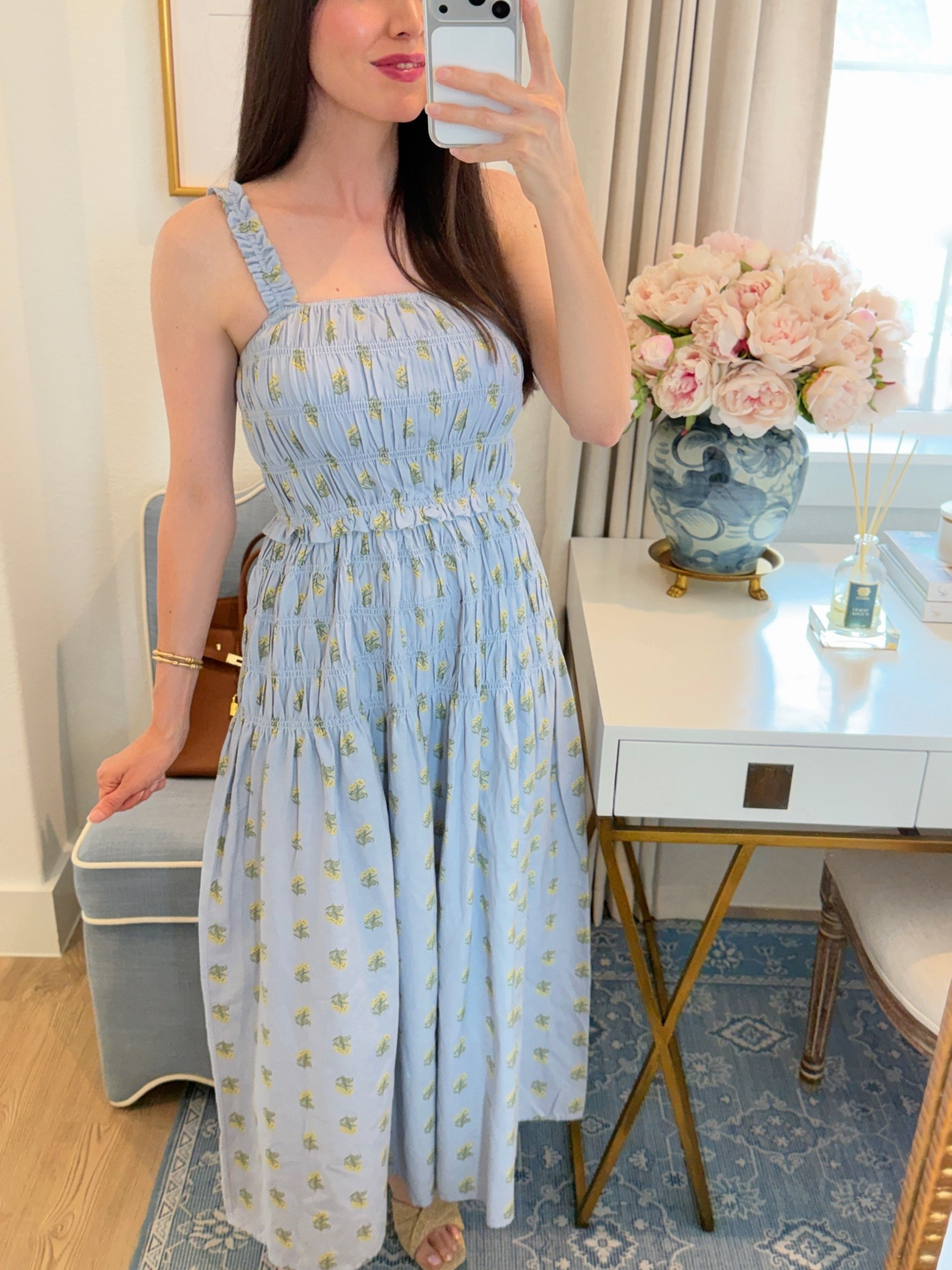 Target summer dress - wearing XS  💙 blue dress sleeveless dress hill house look for less