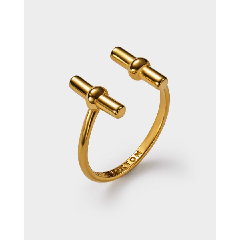 Themis Waterproof Gold T-Bar Ring | Katie Loxton Ltd. (UK)