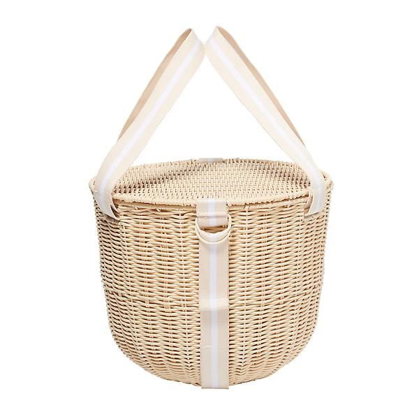SUNNYLiFE Vacay Round Cooler Picnic Basket | The Container Store