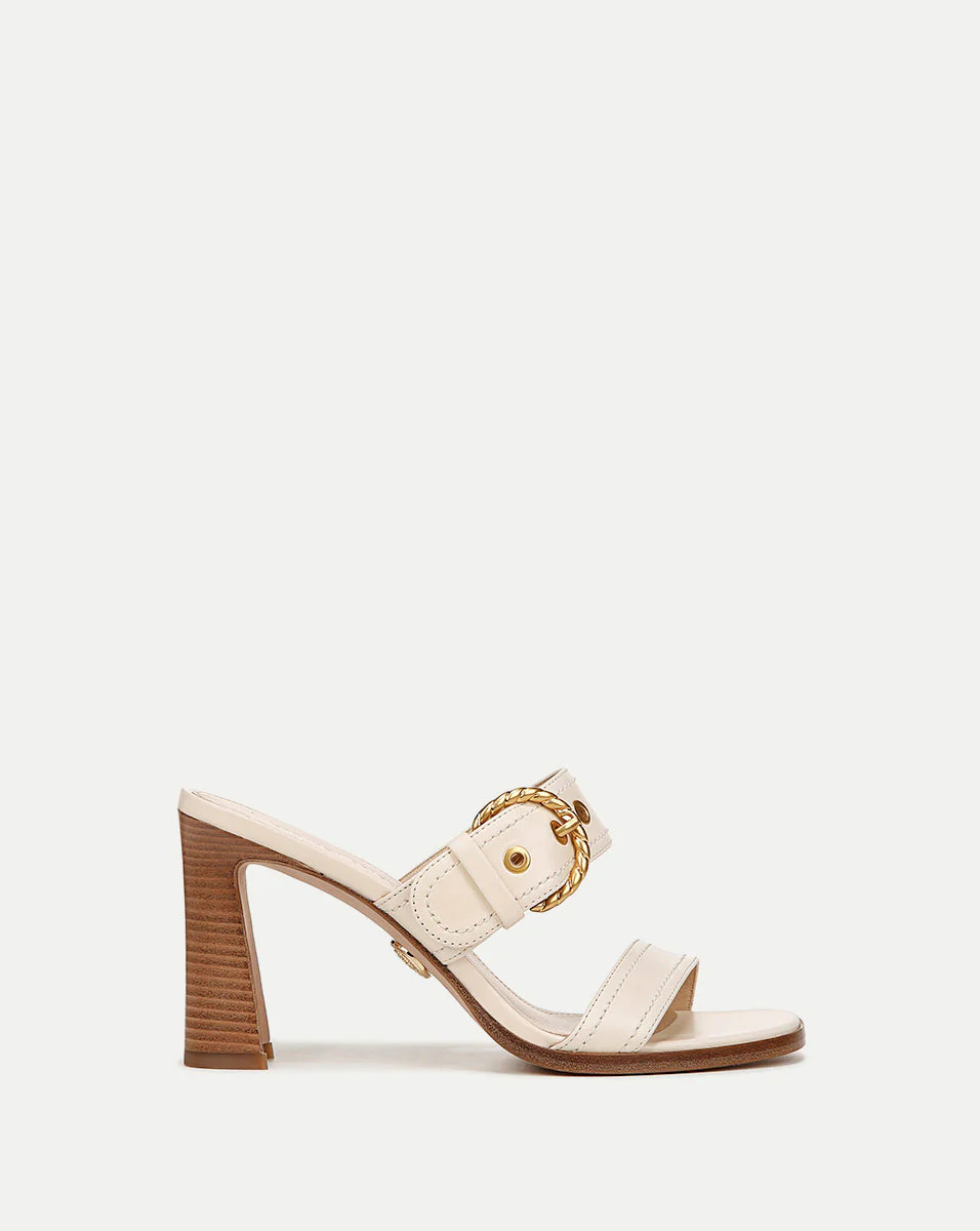 Margaux Leather Buckle Sandal | Veronica Beard