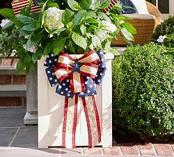 Liberty Outdoor Burlap Bow | Pottery Barn (US)