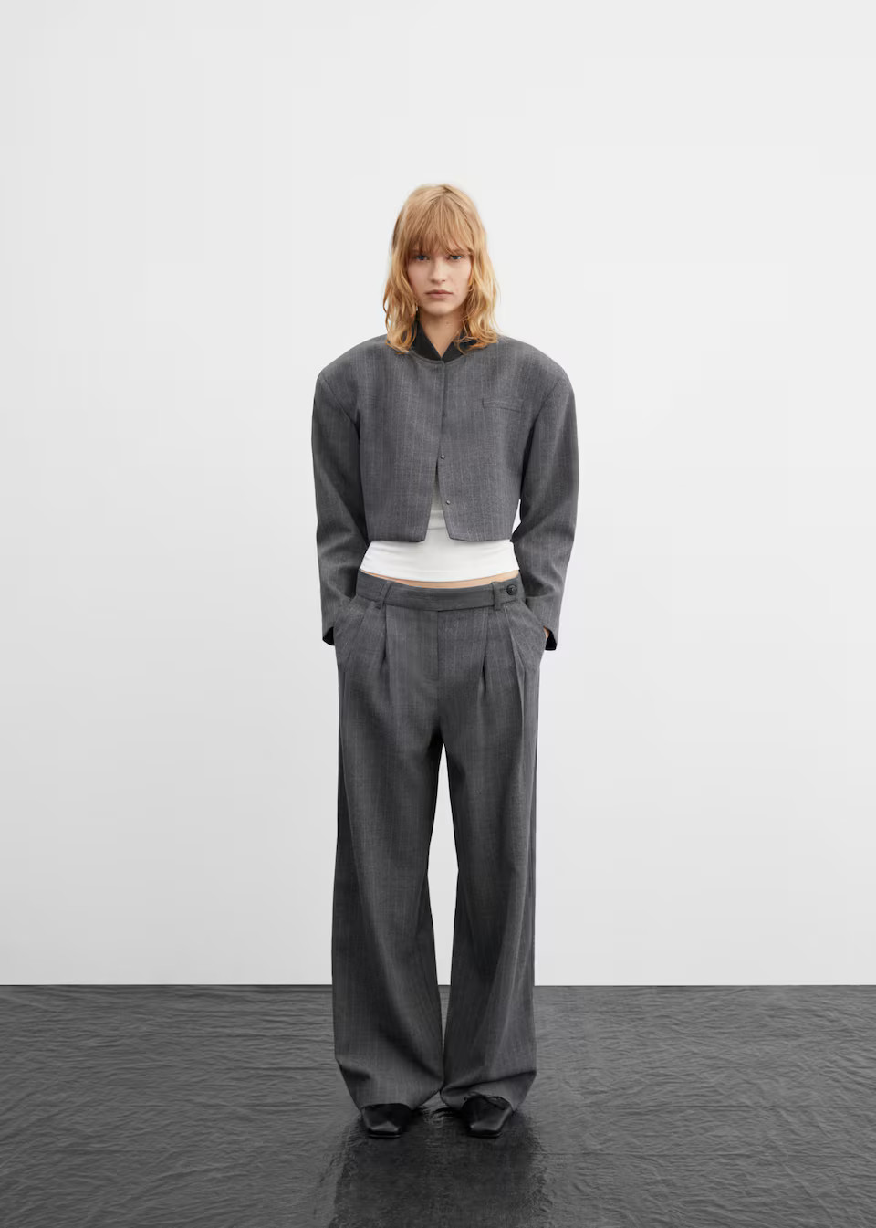 Padded shoulder jacket -  Women | Mango United Kingdom | MANGO (UK)