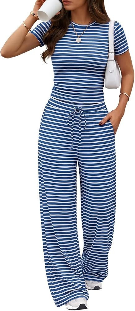 Trendy Queen Women's 2 Piece Matching Summer Lounge Set with Pockets | Amazon (US)