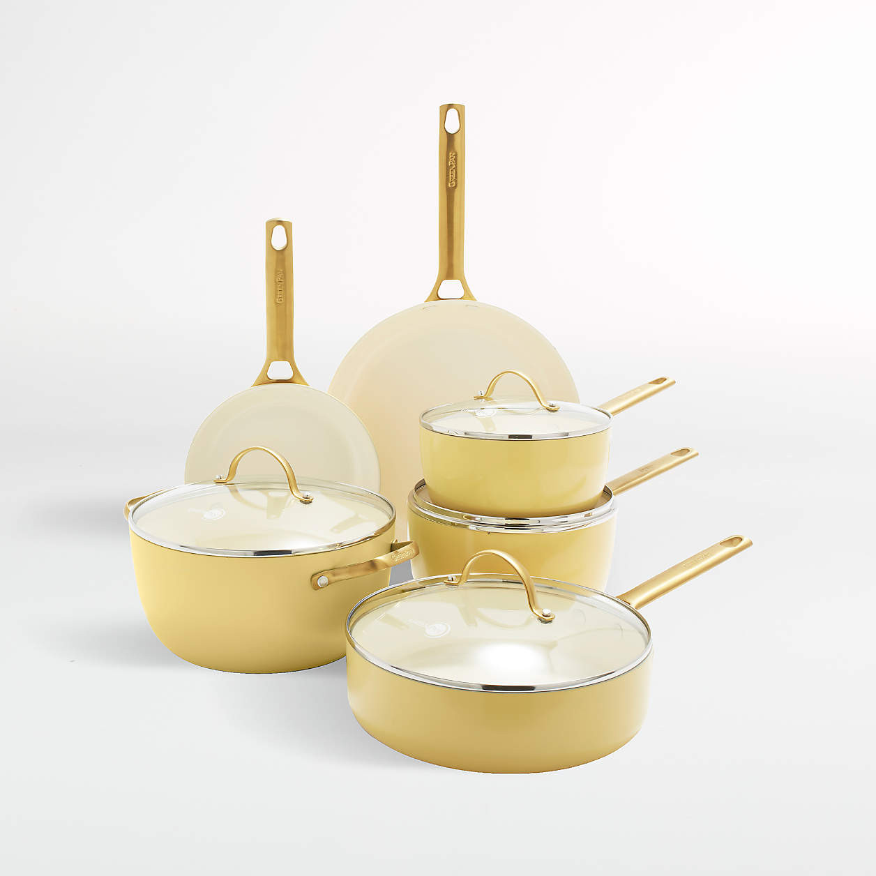 GreenPan Reserve Julep 10-Piece Non-Stick Cookware Set + Reviews | Crate & Barrel | Crate & Barrel