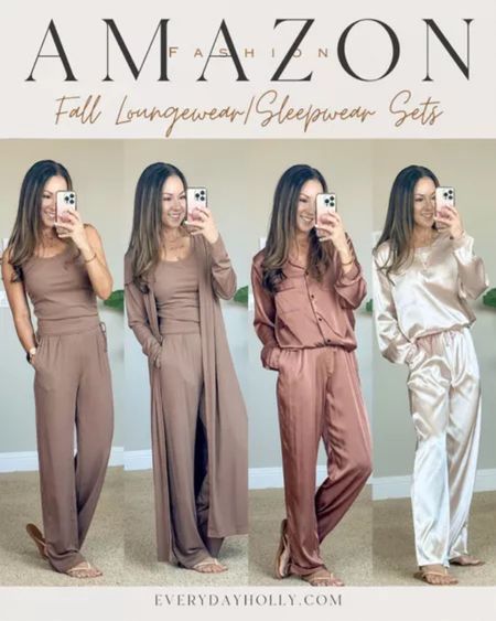 Loungewear / sleepwear sets perfect for fall.For reference, I’m 5’1”, 109lbs Copy and then I want to put that into both links. I like that verbiage better October. | comfy | Cozy | bridal party jammies pj's pajamas | gifts for her | Christmas gift idea

#LTKSeasonal #LTKGiftGuide #LTKstyletip